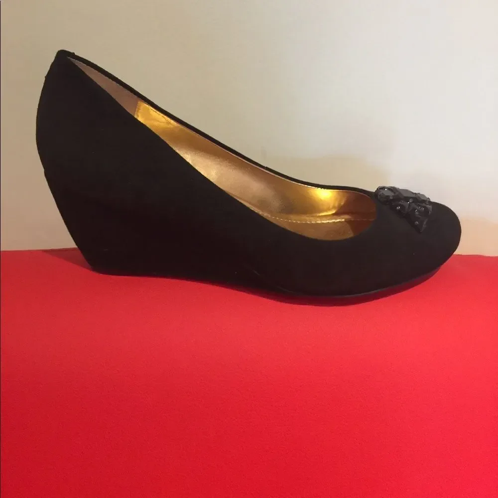 BCBGeneration suede platform shoes.